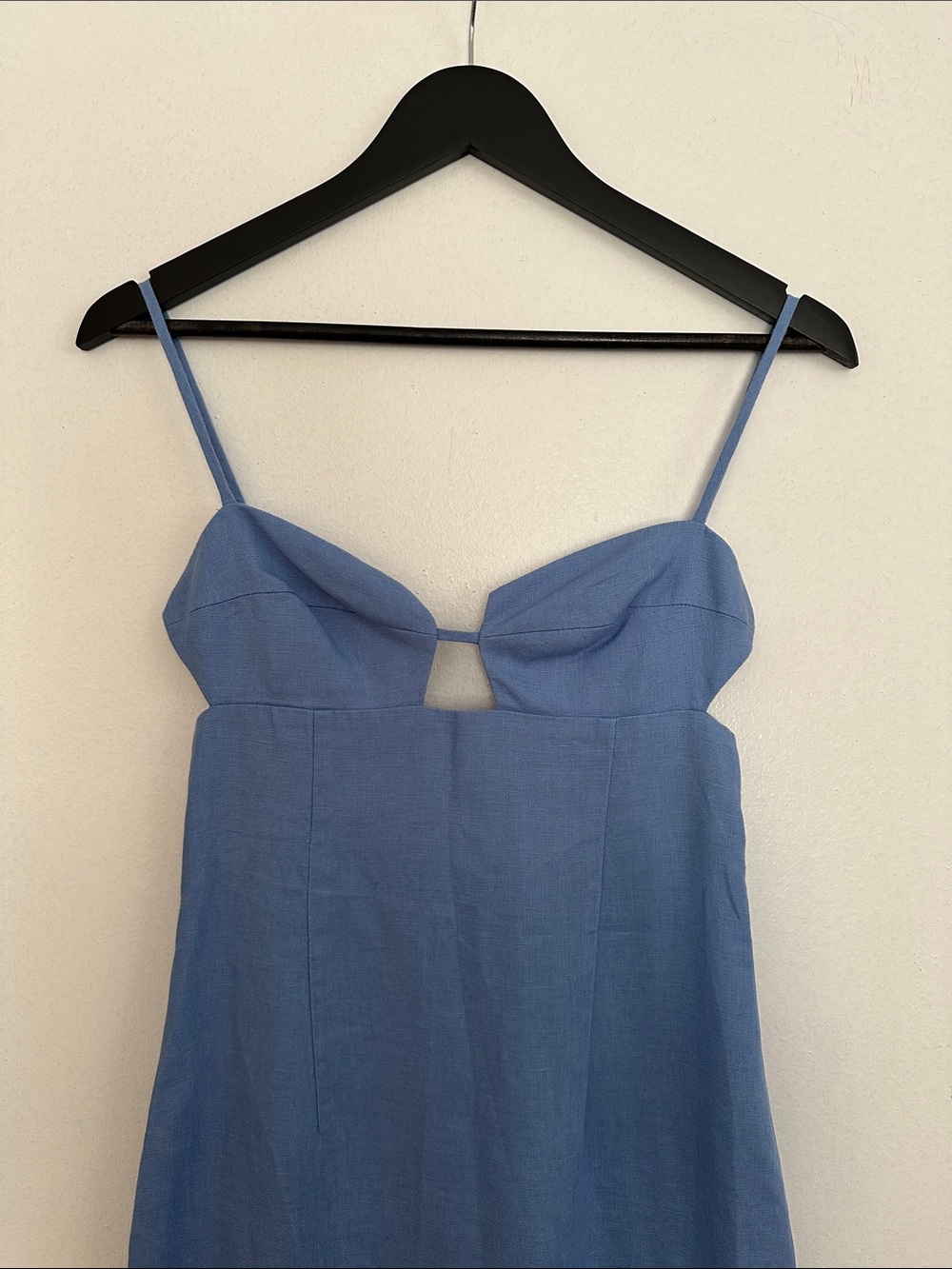 Reformation Malibu Linen Dress Blue - Size 0 - Picture 4 of 5